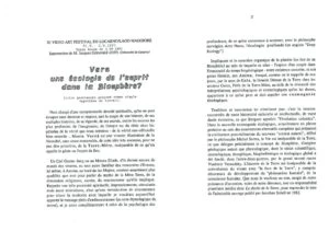 VAF 1990 Grinevald Ecologie Esprit Biosphere Masi